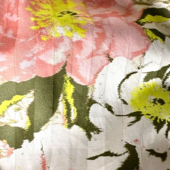 NWT Derek Lam 10 Crosby Caroline Floral Double Tie Cotton Top In Safari multi. - Picture 7 of 12